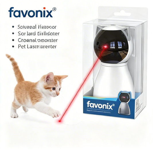 favonix® Laser Chaser Cat Toy – Turn Your Home Into a Kitty Safari | Interactive Red Laser for Pouncing, Zoomies & Primal Hunting Fun